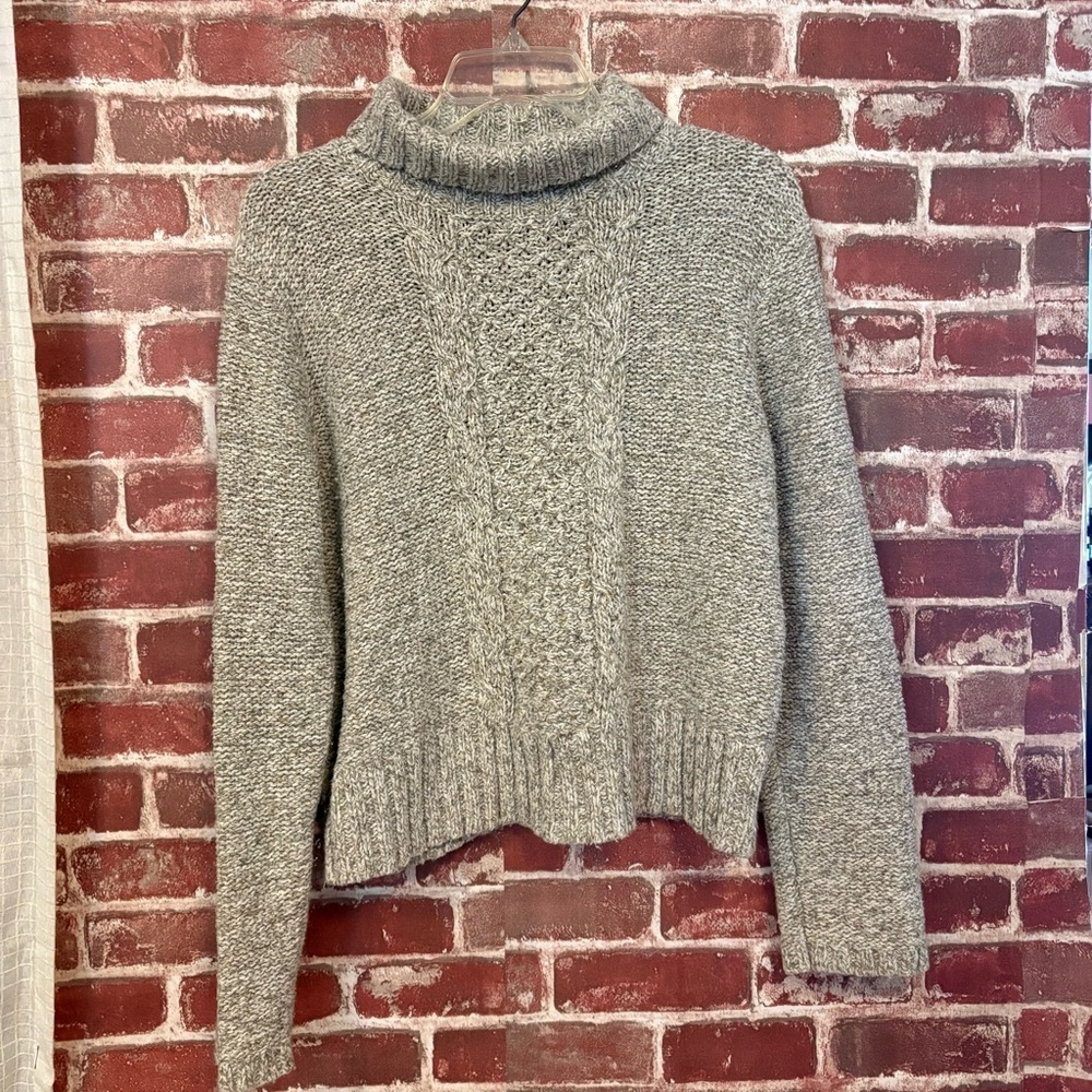 Liz Claiborne Heather Gray Cowl Neck Sweater